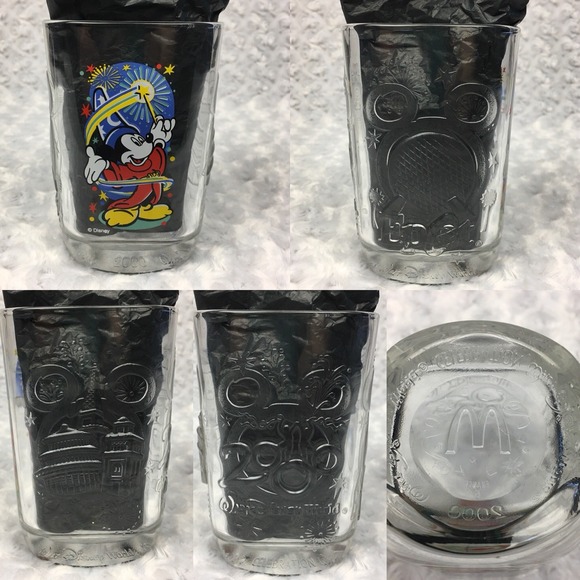 Y2k Disney World Mickey Mouse 2000 Celebration Collectible Park McDonalds Glass - Picture 5 of 11